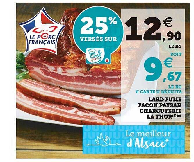 lard fumé façon paysan charcuterie la thur