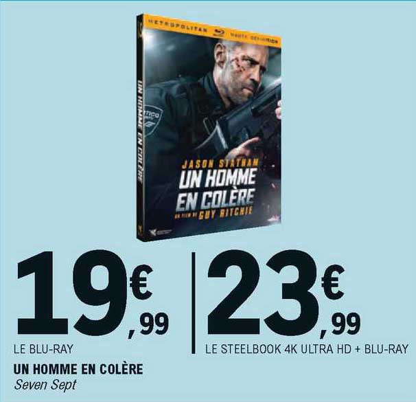 le blu-ray un homme en colère, le steelbook 4k ultra hd + blu-ray