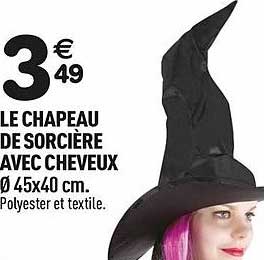 Le Chapeau De Sorcière Avec Cheveux