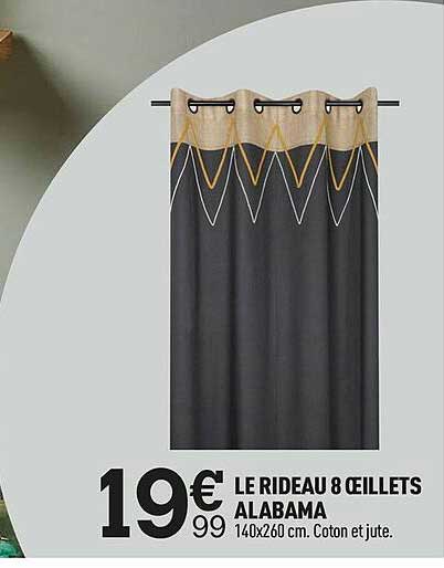 le rideau 8  œillets alabama