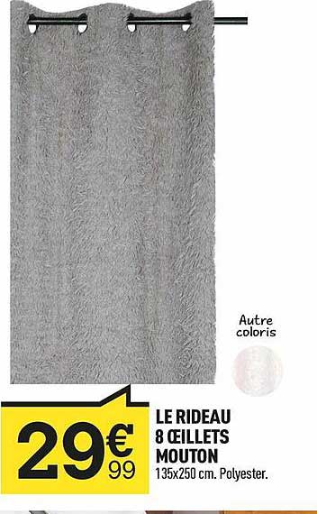 le rideau 8 œillets mouton
