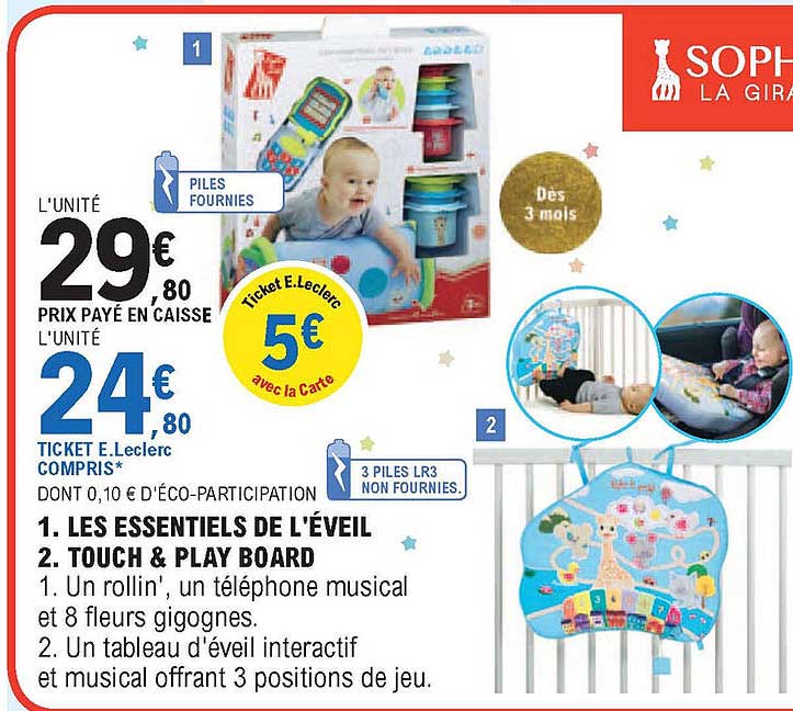 les essentiels de l'éveil, touch & play board