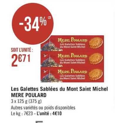les galettes sablées du mont saint michel mère poulard