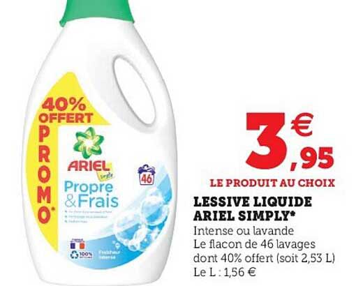 lessive liquide ariel simply