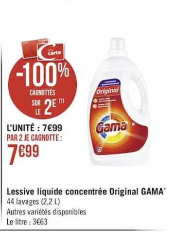 Lessive Liquide Concentrée Original Gama