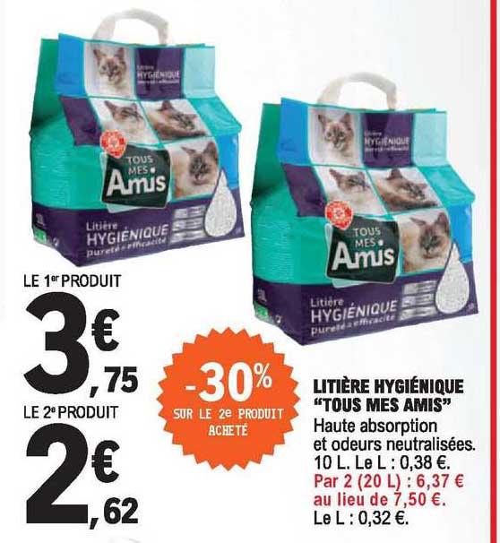 litière hygiénique "tous mes amis"