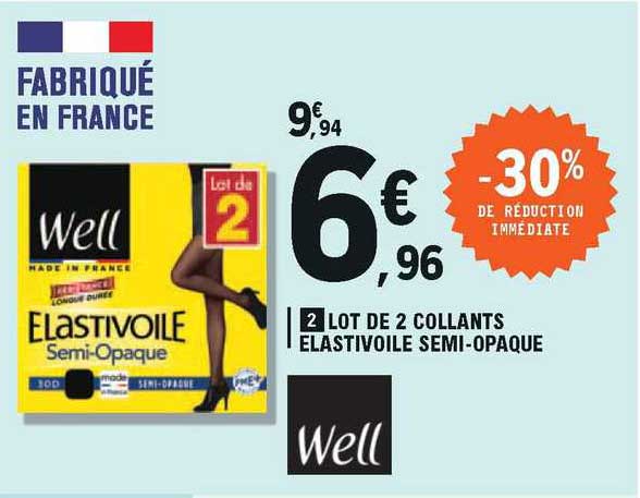 Lot De 2 Collants élastivoile Semi-opaque Well