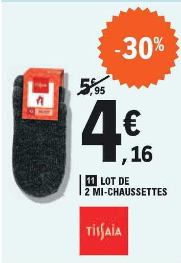 Lot De 2 Mi-chaussettes Tissaia