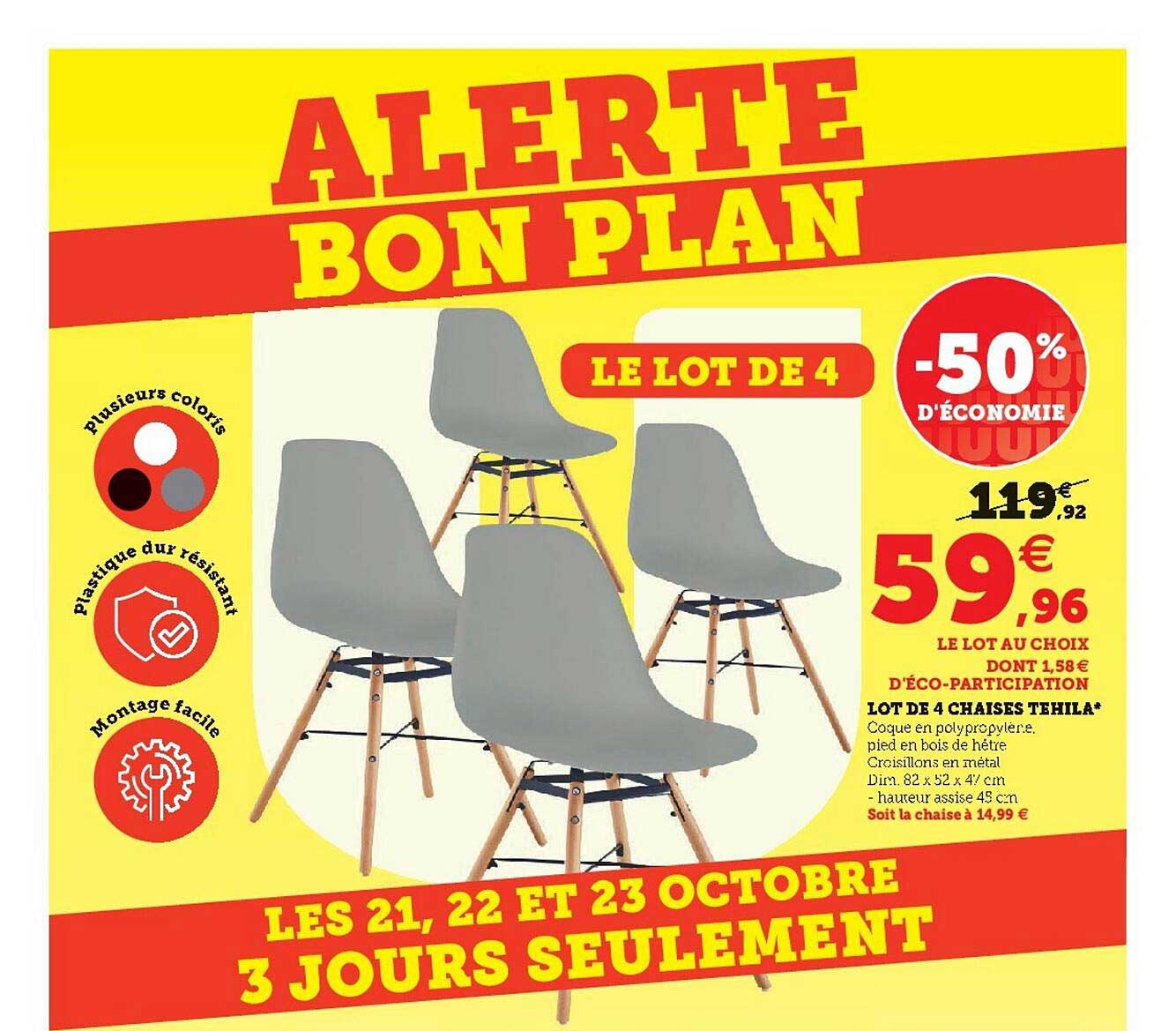 Lot De 4 Chaises Tehila