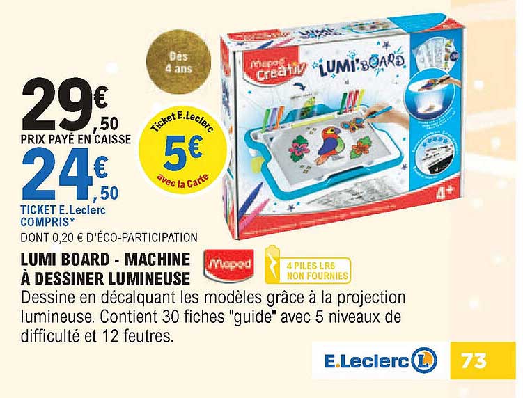 lumi board - machine à dessiner lumineuse maped