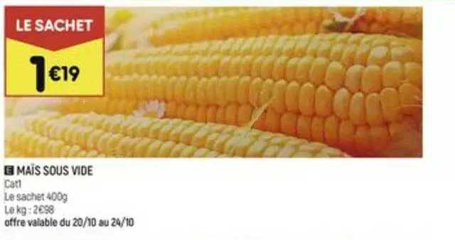 maïs sous vide