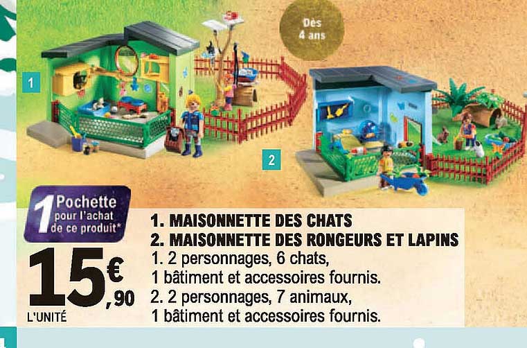 maisonnette des chats, maisonnette des rongeurs et lapins