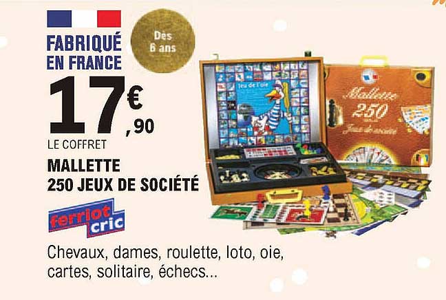 mallette 250 jeux de société ferriot cric