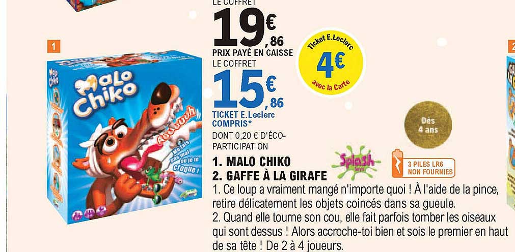 malo chicko, gaffe à la girafe