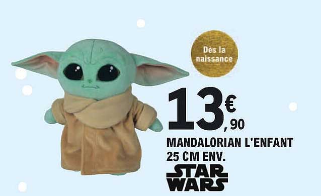 mandalorian l'enfant 25 cm env. star wars