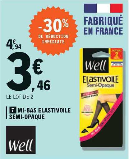 mi-bas élastivoile semi-opaque well