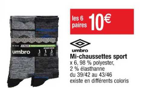 mi-chaussettes sport umbro
