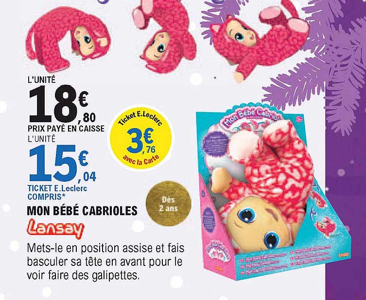 mon bébé cabrioles lansay