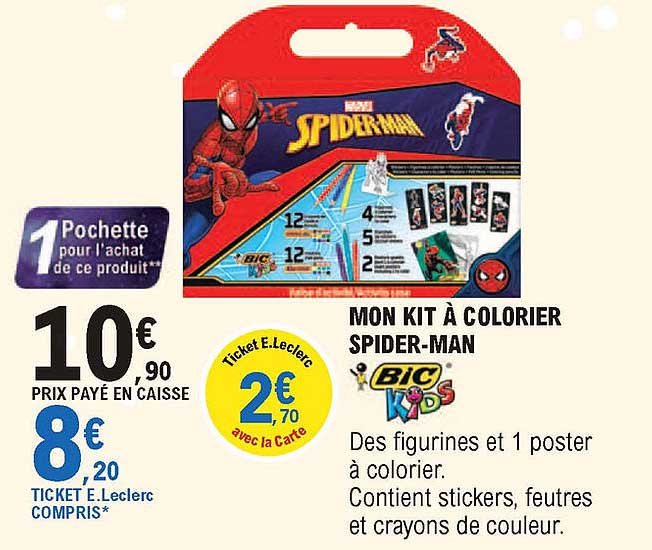 Mon Kit à Colorier Spider-man Bic Kids
