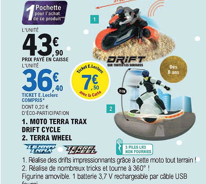 moto terra trax drift cycle, terra wheel