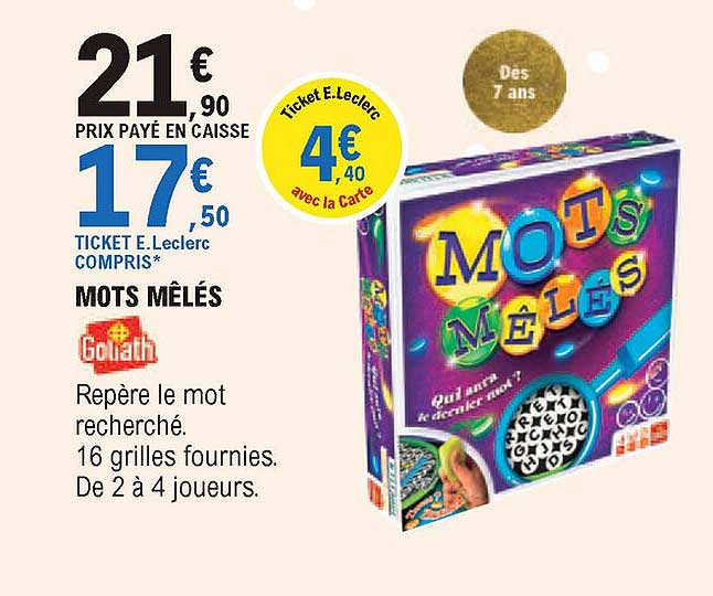 mots mêlés goliath