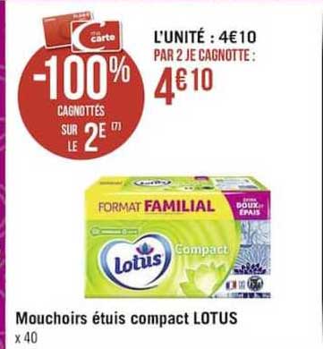 Mouchoirs étuis Compact Lotus