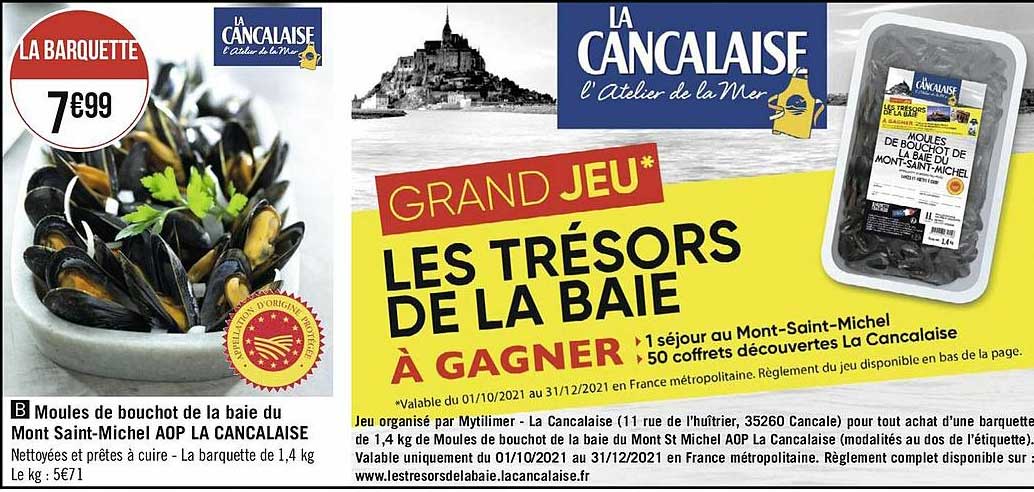 moules de bouchot de la baie du mont saint-michel aop la cancalaise