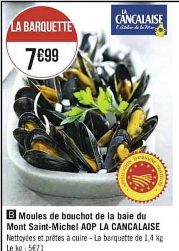 moules de bouchot de la vaie du mont saint-michel aop la cancalaise
