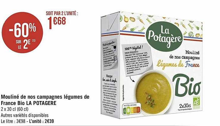 mouliné de nos campagnes légumes de france bio la potagère