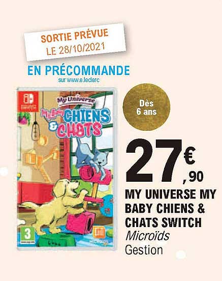 my universe my baby chiens & chats switch