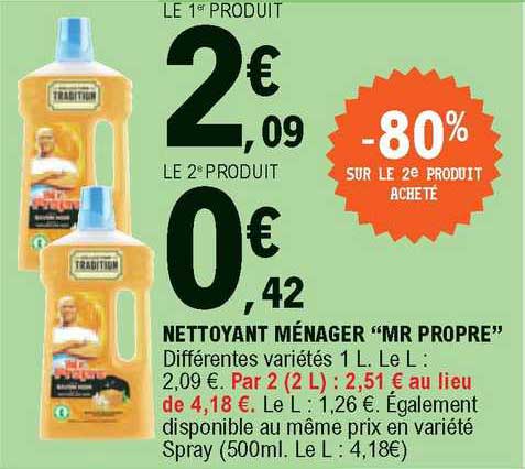 nettoyant ménager "mr propre"