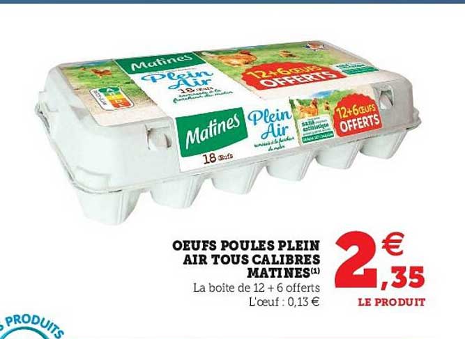 oeufs poules plein air tous calibres matines