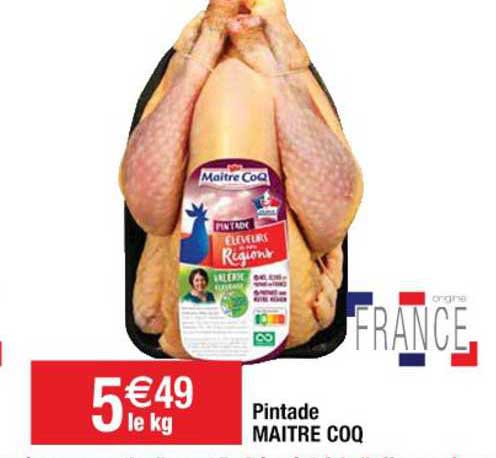 pintade maître coq