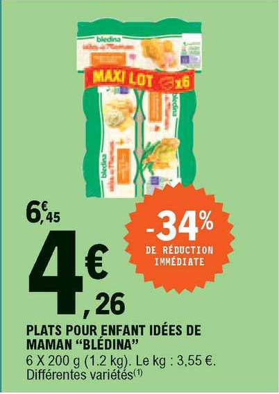 plats pour enfant idées de maman "blédina" -34% de réduction immédiate