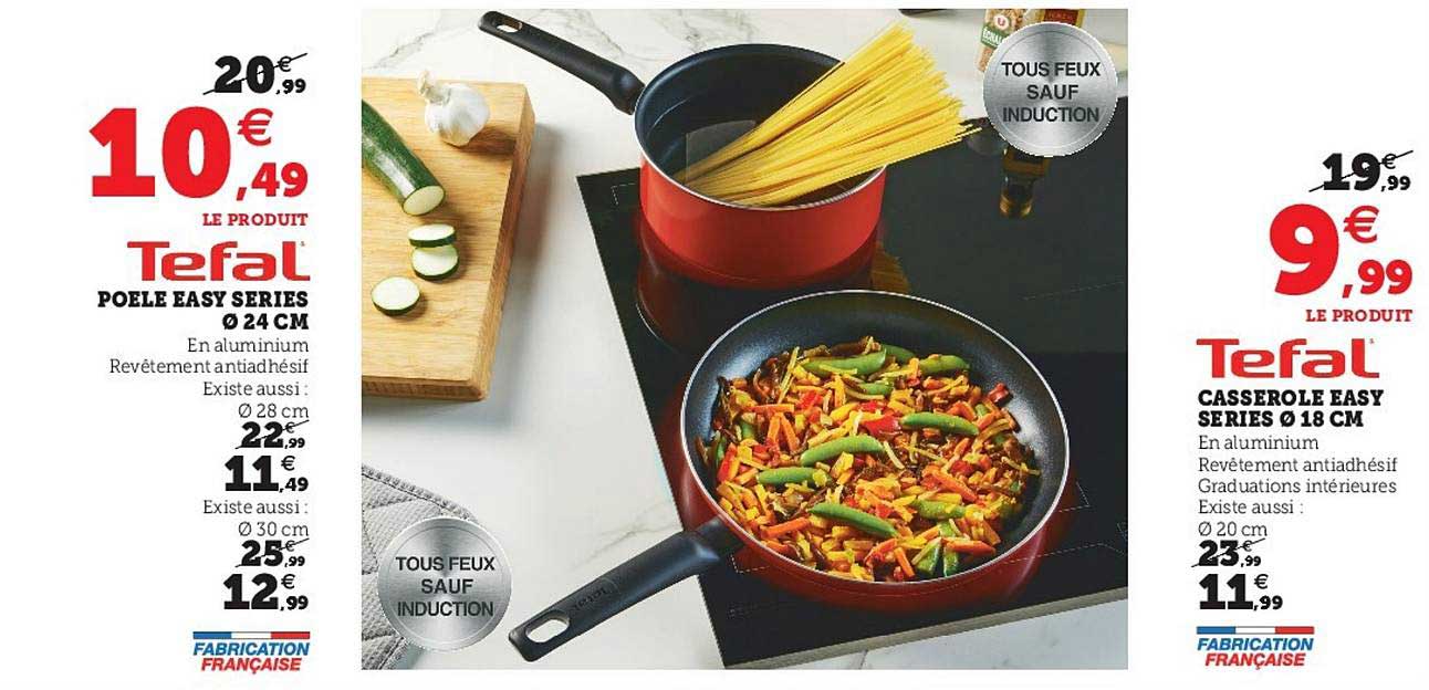 poêle easy séries ø 24 cm, casserole easy séries ø 18 cm