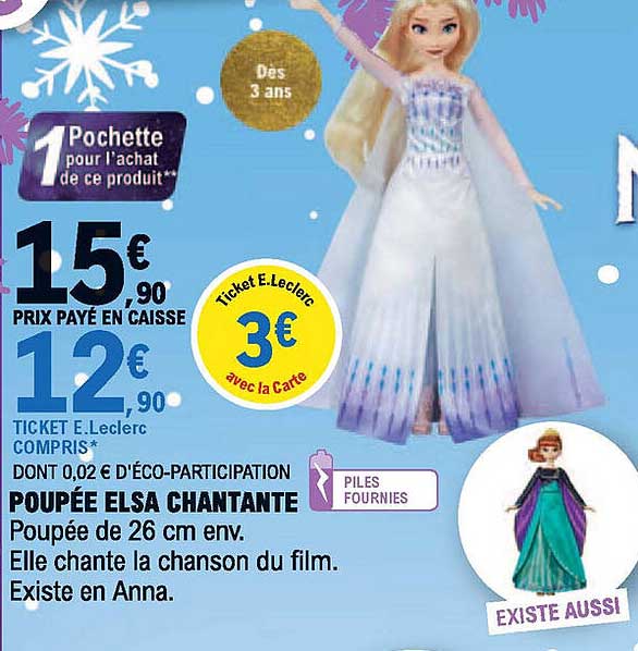 poupée elsa chantante