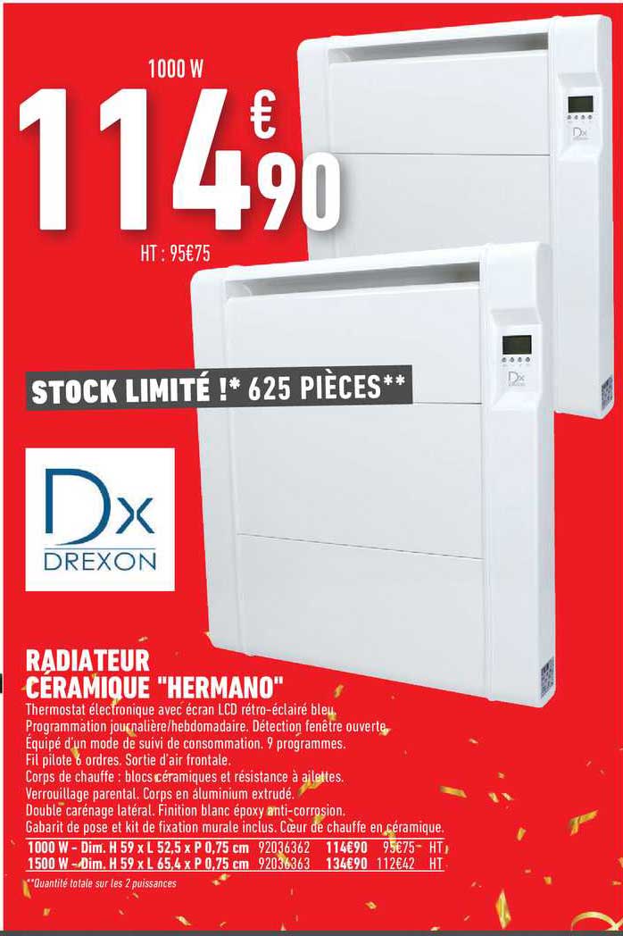 radiateur céramique "hermano"