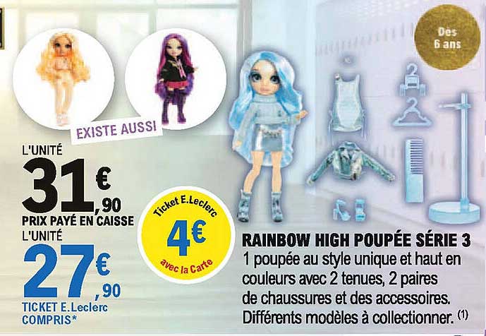 rainbow high poupée série 3