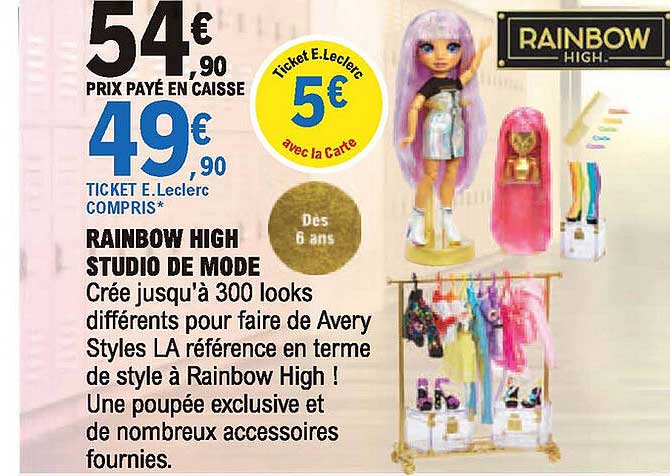 rainbow high studio de mode