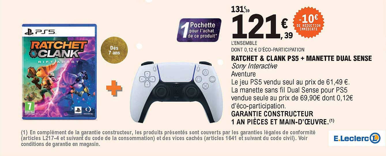 ratchet & clank ps5 + manette dual sense