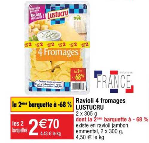 Ravioli 4 Fromages Lustucru