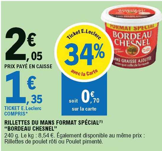 rillettes du mans format spécial "bordeau chesnel"