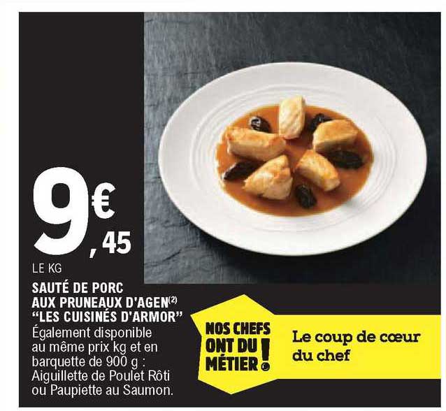 sauté de porc aux pruneaux d'agen "les cuisinés d'armor"