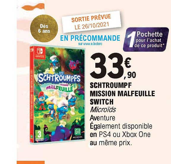 schtroumpf mission malfeuille switch microïds aventure
