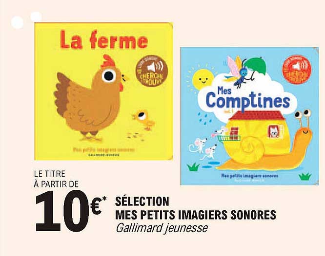 sélection mes petits imagiers sonores gallimard jeunesse