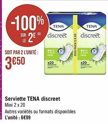 Serviette Tena Discreet