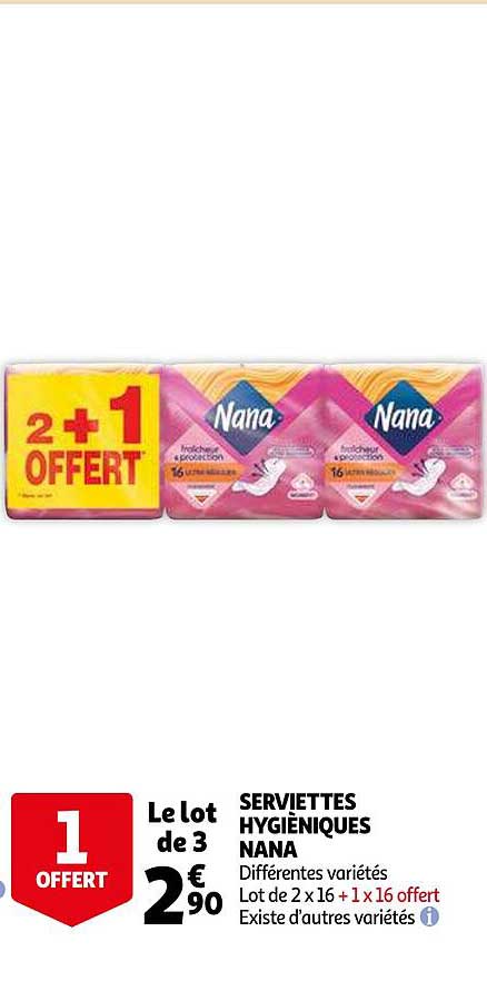 serviettes hygiéniques nana