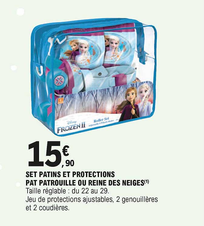 set patins et protections pat patrouille ou reine des neiges