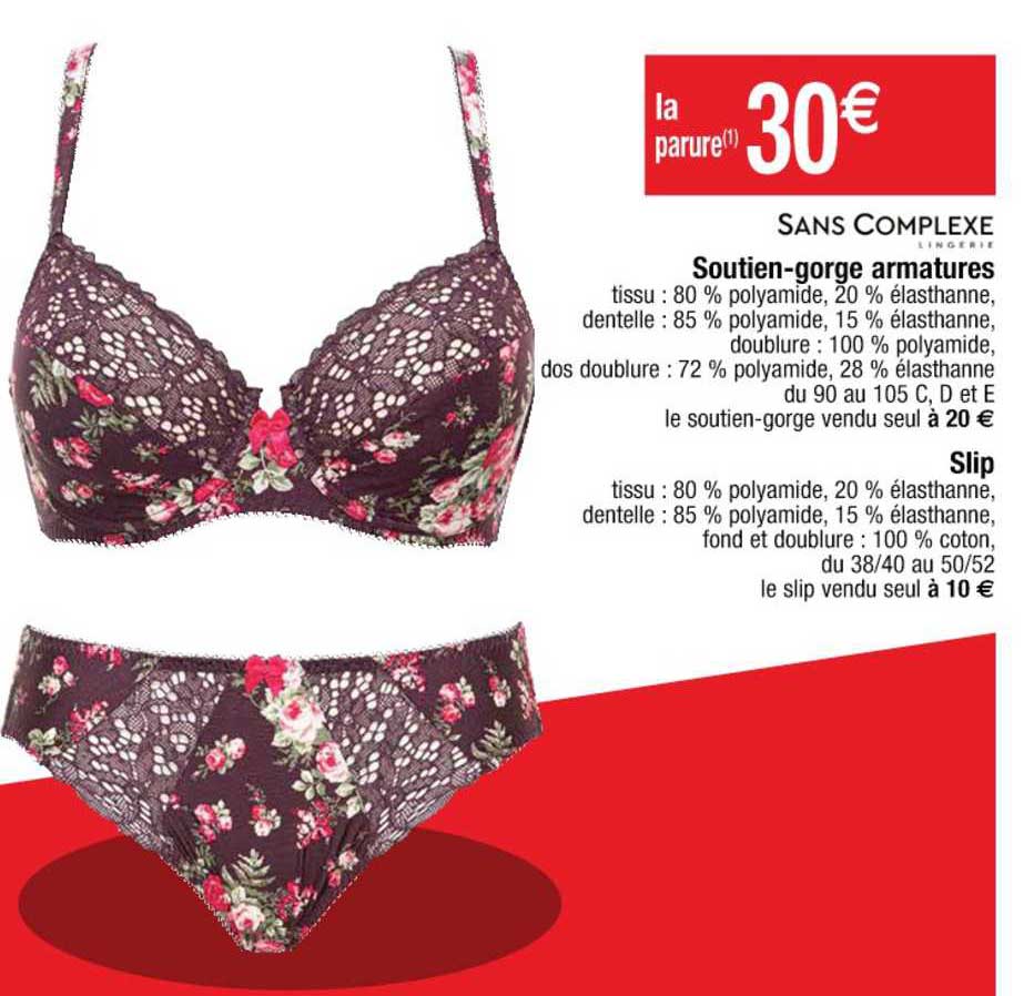 soutien-gorge armatures sans complexe