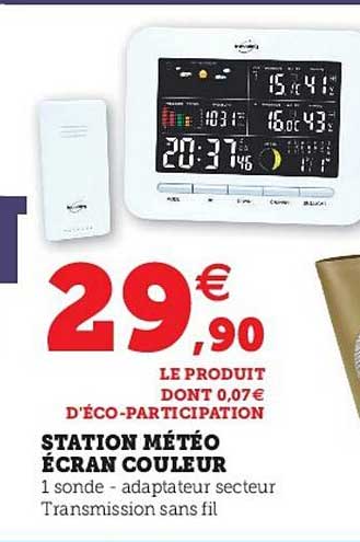 station météo écran couleur